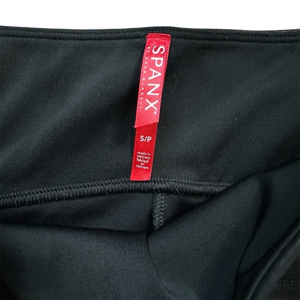 SPANX Moto Faux Leather Leggings Black Ankle Small - Picture 6 of 10